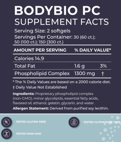 BodyBio PC (phosphatidylcholine) 300sg