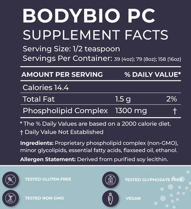 BodyBio PC (phosphatidylcholine) 16 oz. Liquid