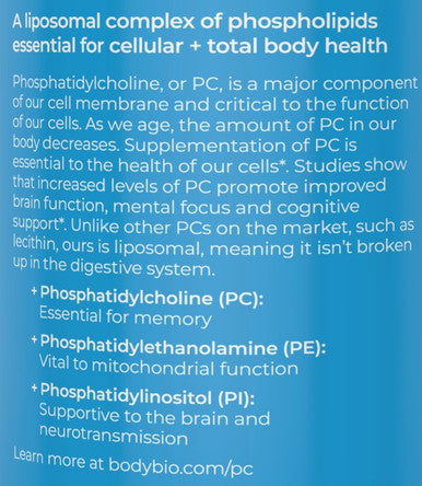 BodyBio PC (phosphatidylcholine) 300sg