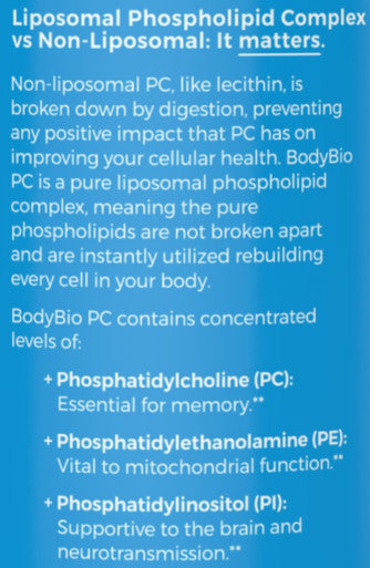 BodyBio PC (phosphatidylcholine) 4 oz. Liquid