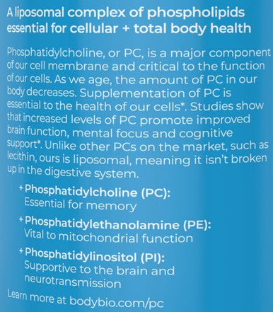 BodyBio PC (phosphatidylcholine) 100sg