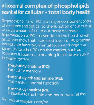 BodyBio PC (phosphatidylcholine) 60sg