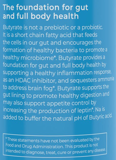 BodyBio Sodium Butyrate 600mg 100c