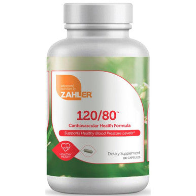 Advanced Nutrition by Zahler 120/80 Cardiovascular Health Formula 180c