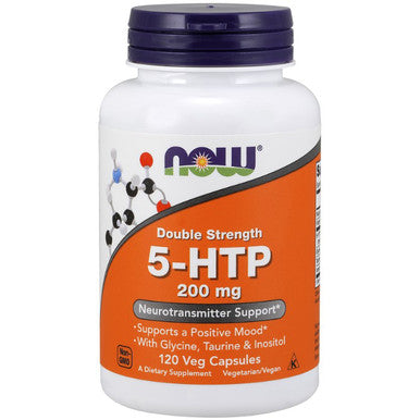 Now Foods 5-HTP 200 mg Double Strength 120vc