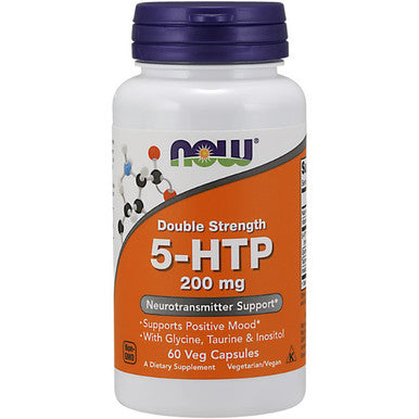 Now Foods 5-HTP 200 mg Double Strength 60vc