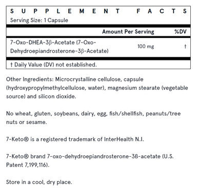 Jarrow Formulas 7-Keto DHEA 100mg 30vc