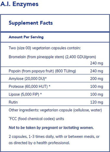 Pure Encapsulations A.I. Enzymes 120c