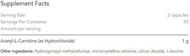 Allergy Research Group Acetyl-L-Carnitine 500mg 100c