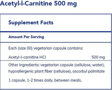 Pure Encapsulations Acetyl-l-Carnitine 500mg 60c