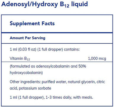 Pure Encapsulations Adenosyl/Hydroxy B12 Liquid