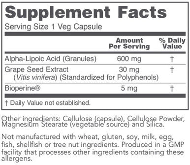 Protocol for Life Balance Alpha-Lipoic Acid 600 mg 60vc