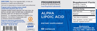 Progressive Labs Alpha Lipoic Acid 60c