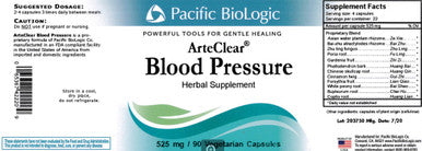 Pacific Biologic ArteClear Blood Pressure 90vc