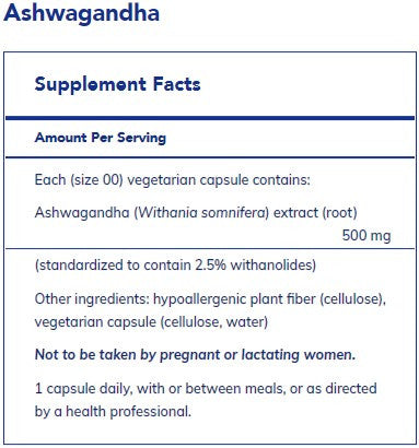 Pure Encapsulations Ashwagandha 120c