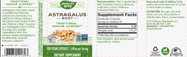 Natures Way Astragalus Root 100vc