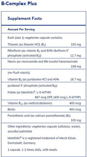 Pure Encapsulations B-Complex Plus 120c