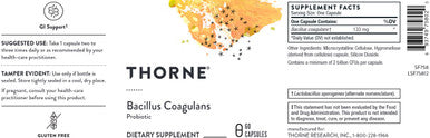 Thorne Bacillus Coagulans 60c