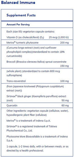 Pure Encapsulations Balanced Immune 60c