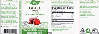 Natures Way Beet Root Powder 100c