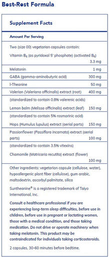 Pure Encapsulations Best-Rest Formula 60c