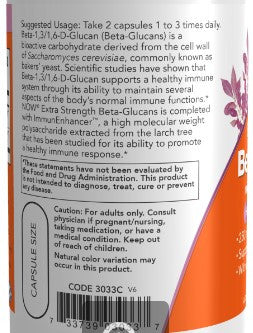 Now Foods Beta Glucans with ImmunEnhancer ES 60vc