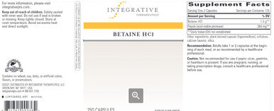 Integrative Therapeutics Betaine HCL 250c