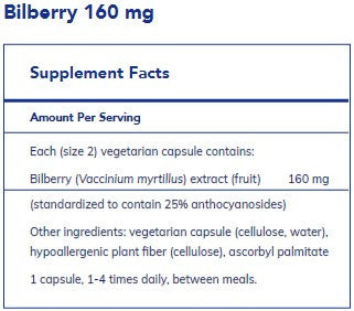 Pure Encapsulations Bilberry 160 120c