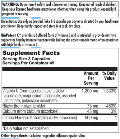 Nutra BioGenesis BioPotent C 90c