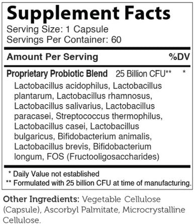 Advanced Nutrition by Zahler BioDophilus 25 120c