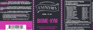 U.S Enzymes Biome-xym 62 vegetarian capsules