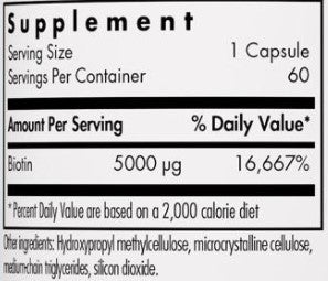 Allergy Research Group Biotin 5000 60c