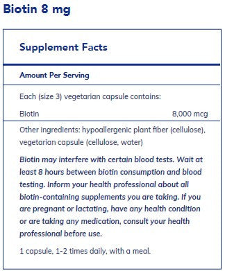 Pure Encapsulations Biotin 8mg 120c