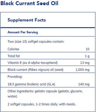 Pure Encapsulations Black Currant Seed Oil 100sg