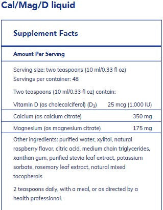 Pure Encapsulations Cal/Mag/D liquid 480 ml