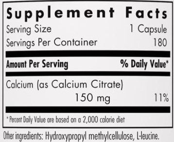 Allergy Research Group Calcium Citrate 150mg 180c