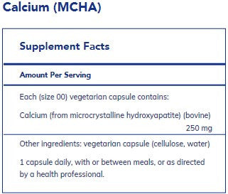 Pure Encapsulations Calcium MCHA 250mg 180c