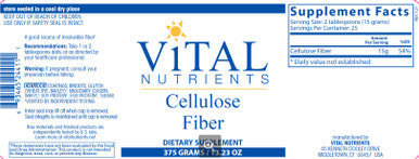 Vital Nutrients Cellulose Fiber 375g