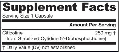 Jarrow Formulas Citicoline (CDP Choline) 250mg 120c