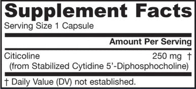 Jarrow Formulas Citicoline (CDP Choline) 250mg 60c