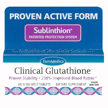 EuroMedica Clinical Glutathione 60 Slow Melt Tablets