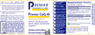 Premier Research Labs Premier CoQ-10 50 plant based capsules