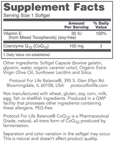 Protocol for Life Balance CoQ10 100 mg 90sg