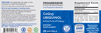 Progressive Labs CoQ10 Ubiquinol 30sg