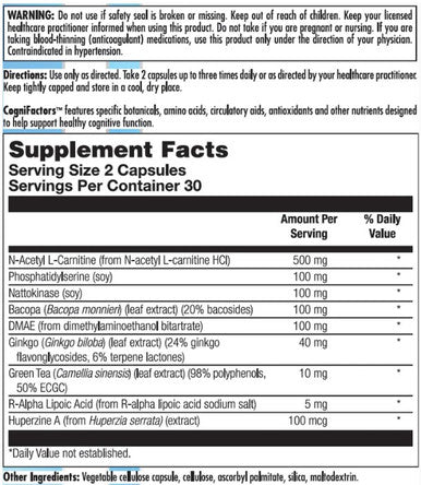 Nutra BioGenesis CogniFactors 60c