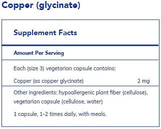 Pure Encapsulations Copper glycinate 60c