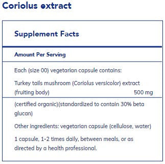 Pure Encapsulations Coriolus Extract 60c