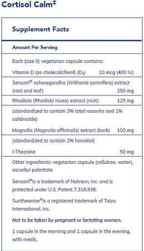 Pure Encapsulations Cortisol Calm 120c