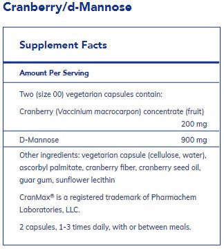 Pure Encapsulations Cranberry-D-Mannose 180c