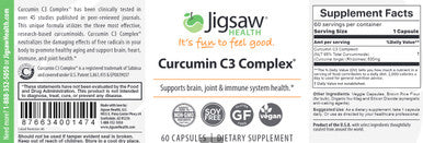 Jigsaw Health Curcumin C3 Complex 60 capsules